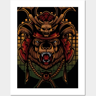 The Samurai bear Posters and Art
